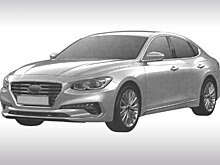 В России запатентовали дизайн большого седана Hyundai
