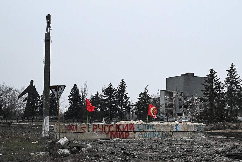 Разрушения в квартале Юбилейный в Авдеевке, февраль 2024 года
