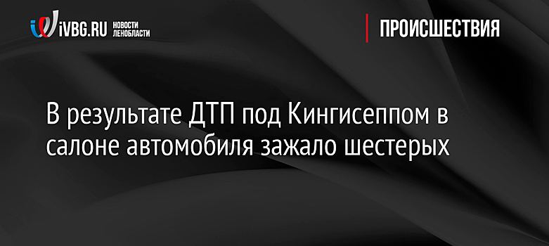 В результате ДТП под Кингисеппом в салоне автомобиля зажало шестерых