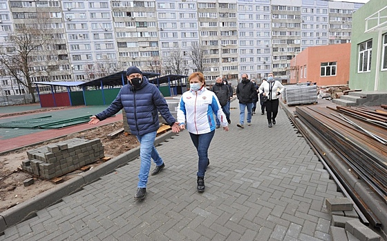 Мэр Рязани Елена Сорокина проконтролировала ход строительства двух ясельных групп