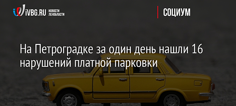 На Петроградке за один день нашли 16 нарушений платной парковки