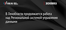 В Ленобласти продолжается работа над Региональной системой управления данными