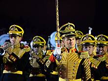 На Манежной площади в Москве выступил центральный военный оркестр