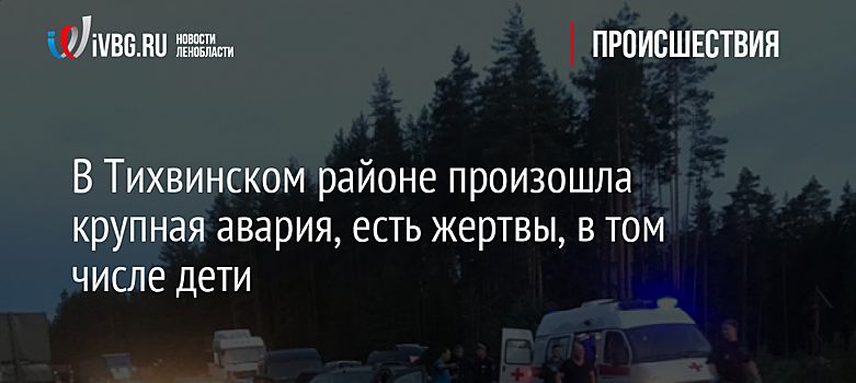 В Тихвинском районе произошла крупная авария, есть жертвы, в том числе дети