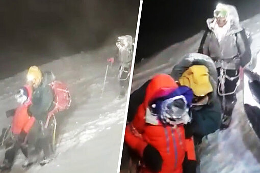 В МЧС заявили, что гид застрявших на Эльбрусе альпинистов бросил их