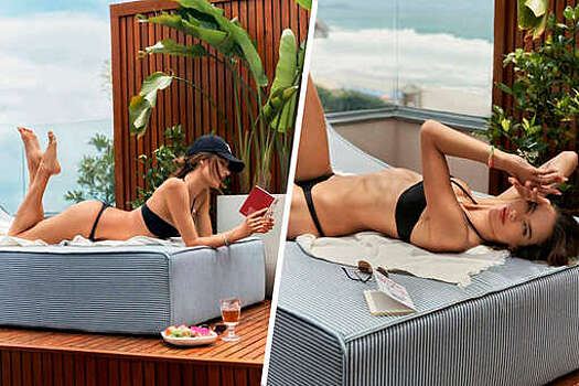 Модель Алессандра Амбросио снялась в купальнике на пляже в Бразилии