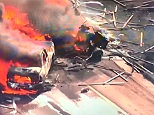 Загорелось шоссе: массовое огненное ДТП в США попало на видео