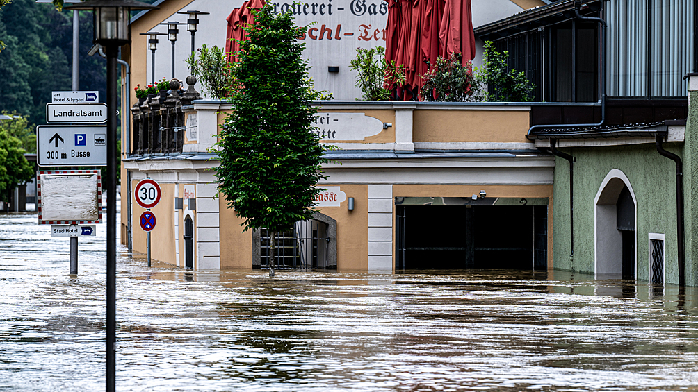 Наводнение в городе Пассау на юге Германии