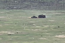 Опубликовано видео спасения танка "Царь-мангал", подорвавшегося на мине