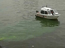 В Москву-реку вылилась ярко-зеленая вода