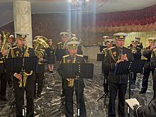Военный оркестр Каспийской флотилии принял участие в праздничном концерте