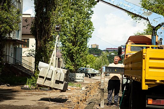 В Курске начался капитальный ремонт дороги в 2-м Малиновом переулке