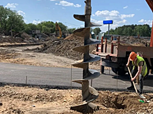 На Мякининском шоссе в Красногорске начали монтировать освещение