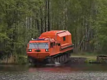 Появилось видео экстремальных испытаний арктического вездехода ТМ-140