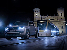Видео: Volkswagen Amarok отбуксировал 43-тонный трамвай