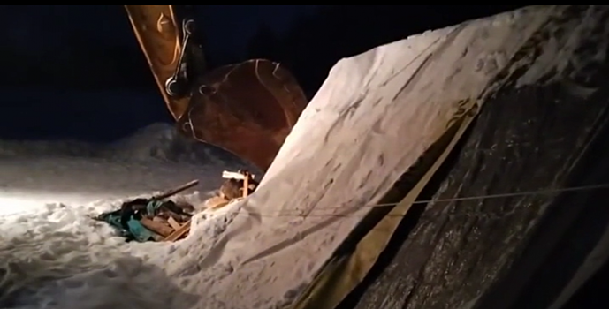 Правоохранители выгнали экоактивистов с места будущего карьера возле военного аэродрома в Кубинке