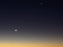 Воронежцы смогут увидеть сближение Луны, Венеры и Меркурия