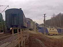 Появилось фото с места крушения украинского эшелона с системами ПВО