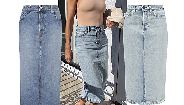 Нам всем нужна джинсовая юбка-карандаш, как у Роузи Хантингтон-Уайтли