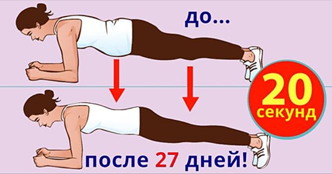 Отличное упражнение: 4 минуты в день – результат меньше чем за месяц!