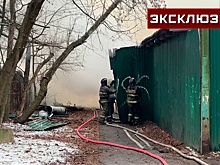 Пожар в мебельном цехе у храма стал причиной смога в Мытищах