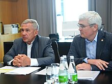 Минниханов и Новак обсудили энергетические проекты в Татарстане на Нефтяном саммите