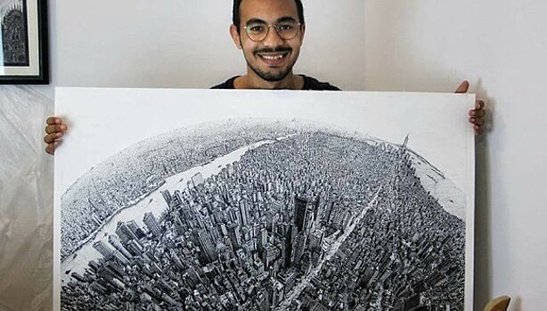 Google Maps своими руками: студент из Египта нарисовал каждое здание Нью-Йорка