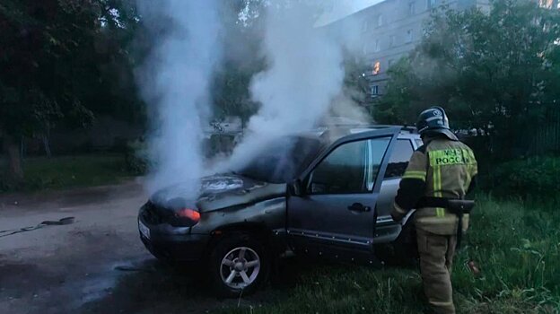 На улице Белинского в Кузнецке сгорел автомобиль
