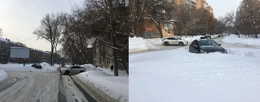 В Самаре Hyundai чуть не протаранил Lexus, а пострадал пешеход