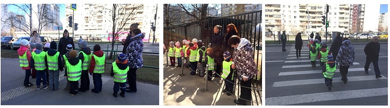 В Митине для детей организовали акцию «Шагающий автобус»