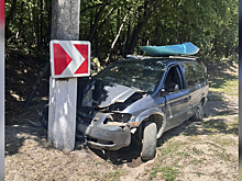 В Крыму устанавливаются обстоятельства аварии, в которой водитель минивэна въехал в опору ЛЭП