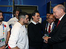 Эрдоган посетил раздевалку сборной Турции после ее вылета с Евро-2024