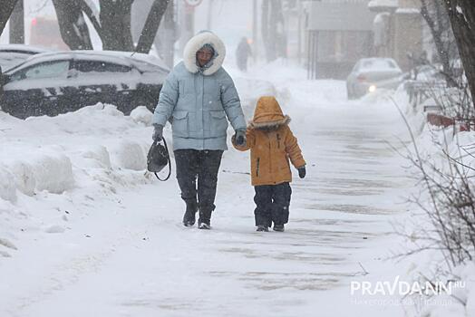 Нижний Новгород накрыл снегопад