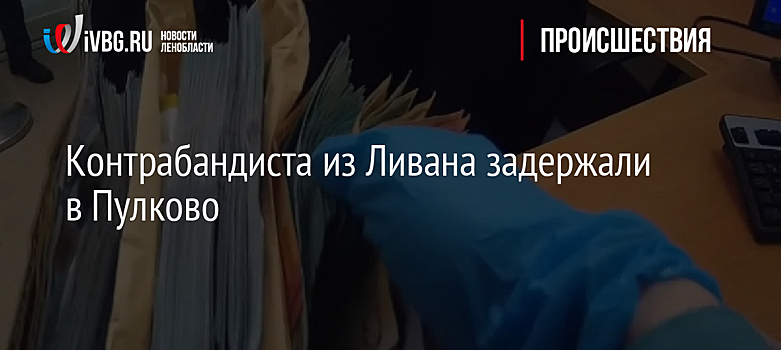 Контрабандиста из Ливана задержали в Пулково