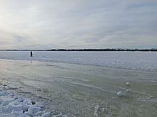 Самарцам рассказали об опасной толщине льда на Волге 21 марта