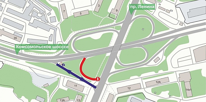 На проспекте Ленина до 12 февраля ограничат движение из-за ремонта сетей