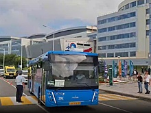 Гостей ВЭФ перевозят белорусские автобусы