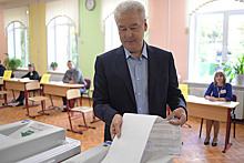 Собянин проголосовал в Пресненском районе Москвы