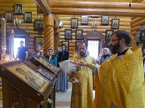 В храме Всех Преподобных Отцев Киево-Печерских освящена икона "Отрада и утешение"