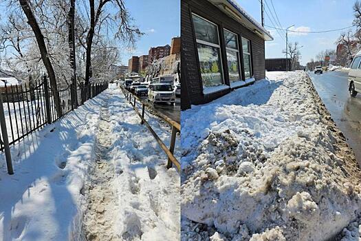 «Передвигаться пешком невозможно»: густонаселенный район Владивостока тонет в сугробах