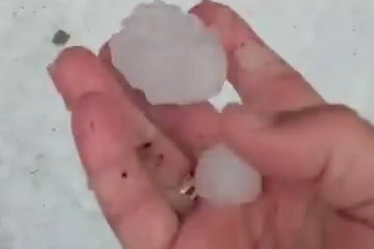 На российский регион обрушился град размером с орех