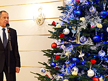 Сергей Лавров и Мария Захарова на новогоднем приеме в Дипломатическом корпусе