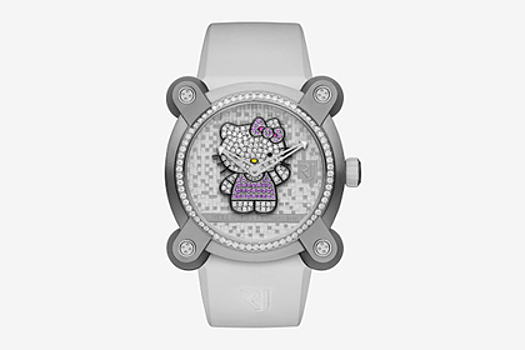 Швейцарские часы с бриллиантовой Hello Kitty