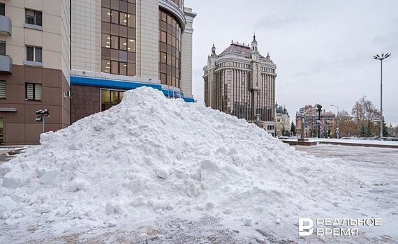 В Казани высота сугробов местами достигает одного метра