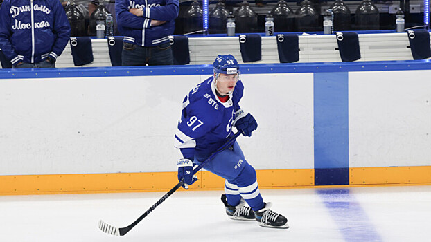 Гусев вошел в топ‑3 лучших бомбардиров московского «Динамо» в КХЛ