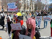 В Перми пошла «Монстрация» с шуточными плакатами