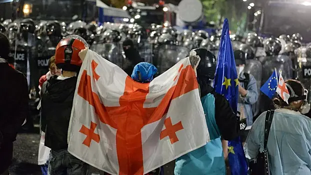 У здания парламента Грузии проходит акция протеста