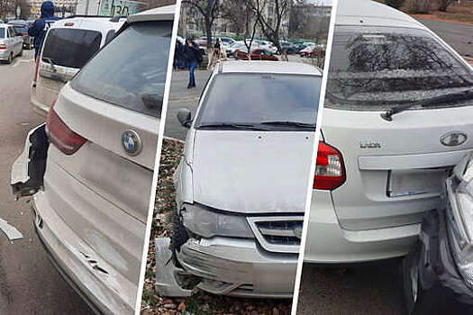 Угонщик такси устроил ДТП с пятью машинами в центре Волгограда