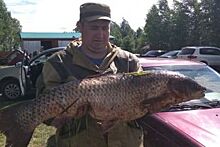 В Башкирии подполковник службы исполнения наказания поймал гигантскую рыбу