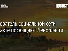 Пользователь социальной сети ВКонтакте посвящают Ленобласти стихи